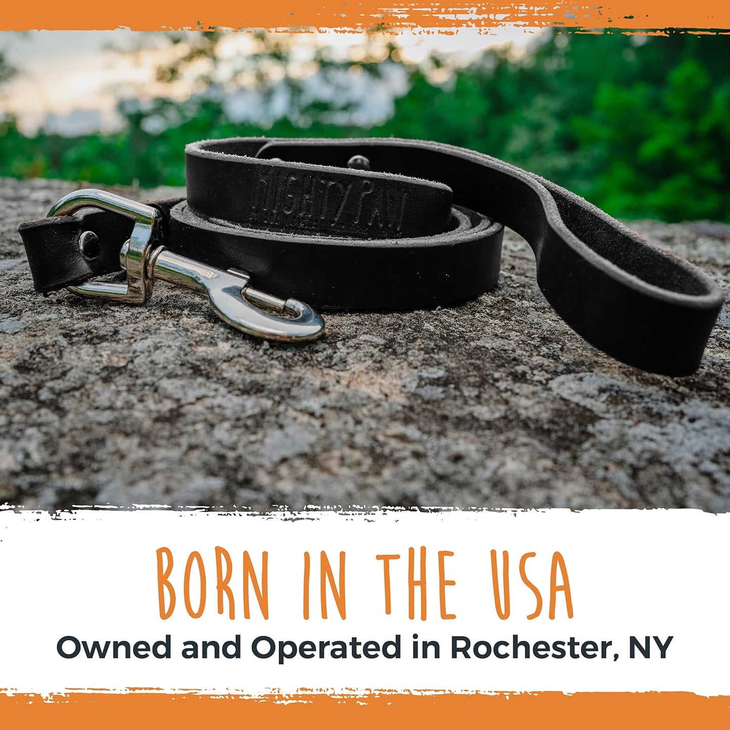 Leather Dog Leash - Genuine Material Leather Leashes for All Pet Sizes - Pet Lead - 5 Ft Premium Quality - Soft Material - Black