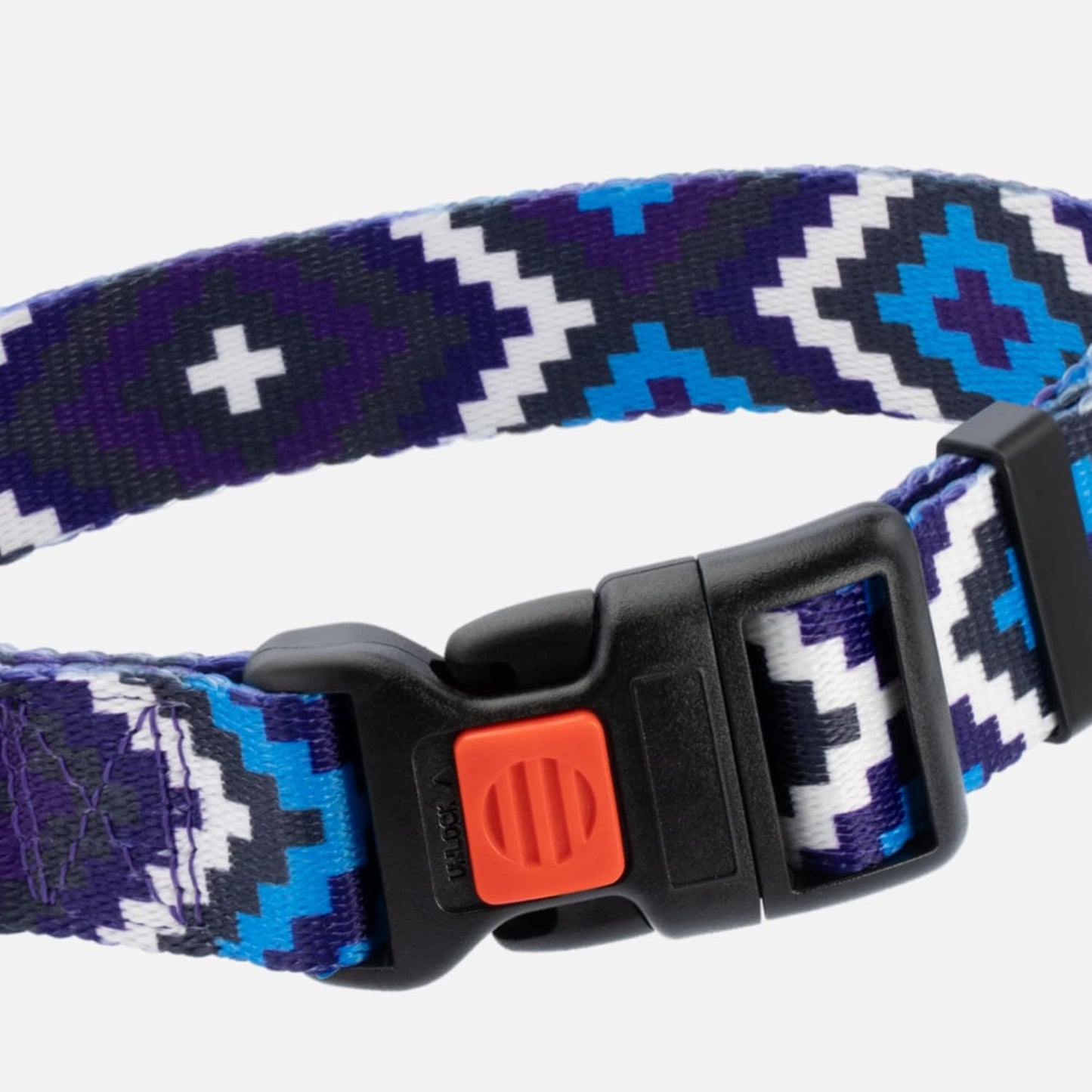 Aztec Dog Collar Adjustable Nylon Tribal Pattern Geometric Pet Collars for Dogs Small Medium Large Puppy (Ethnic Teal, Neck Fit 10"-13")