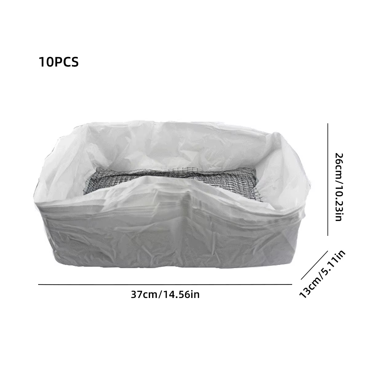 10Pcs Cat Litter Tray Liners Drawstring Cat Litter Tray Bags with Filter Net Reusable Cat Waste Filter Net Cat Pets Cleaning
