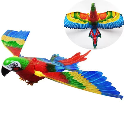 Electric Parrot Hanging Wire Circling Parrot Bird Cat Toy Funny Self-Hey Automatic Scratch Cat Stick Eagle Cat Interactive Toy