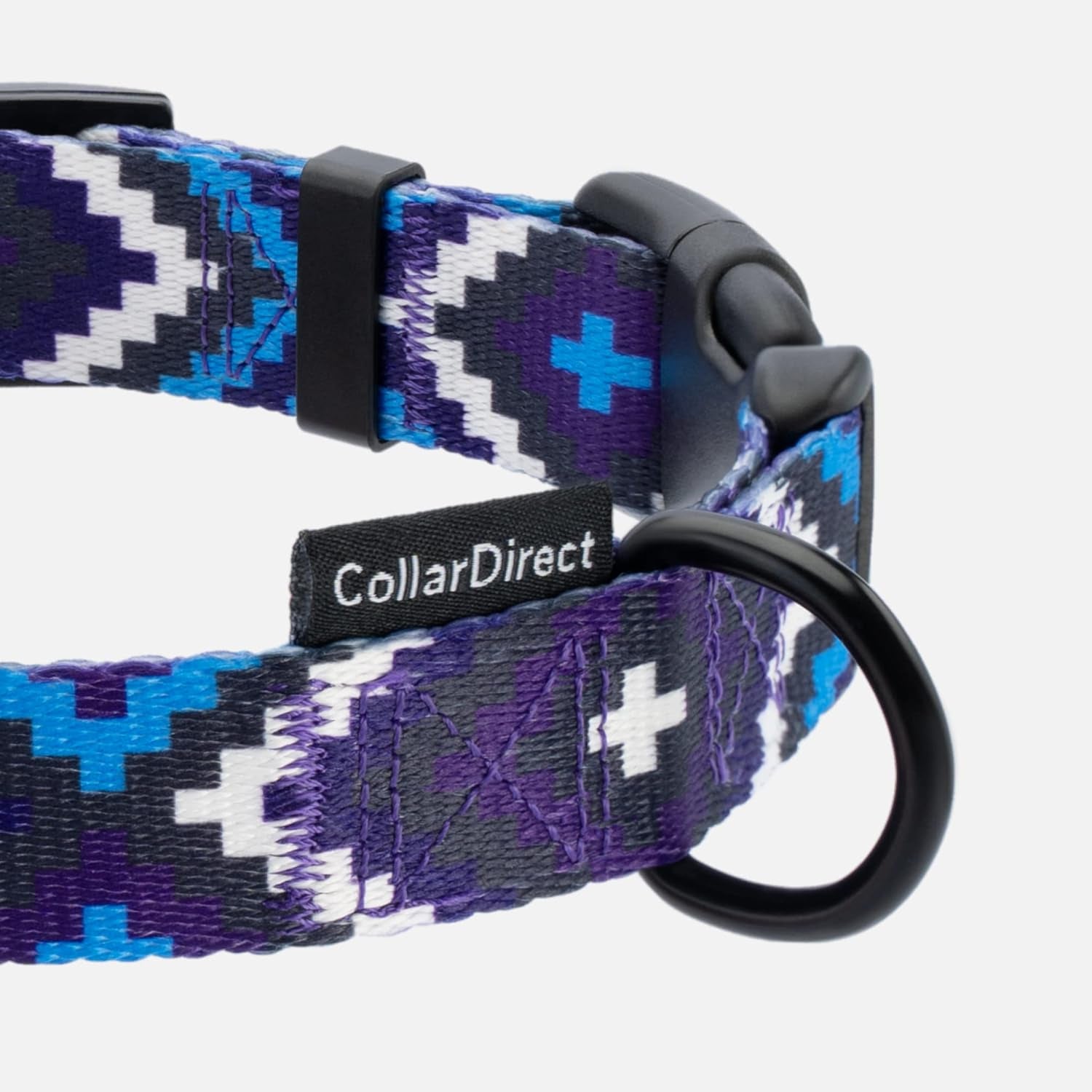 Aztec Dog Collar Adjustable Nylon Tribal Pattern Geometric Pet Collars for Dogs Small Medium Large Puppy (Ethnic Teal, Neck Fit 10"-13")